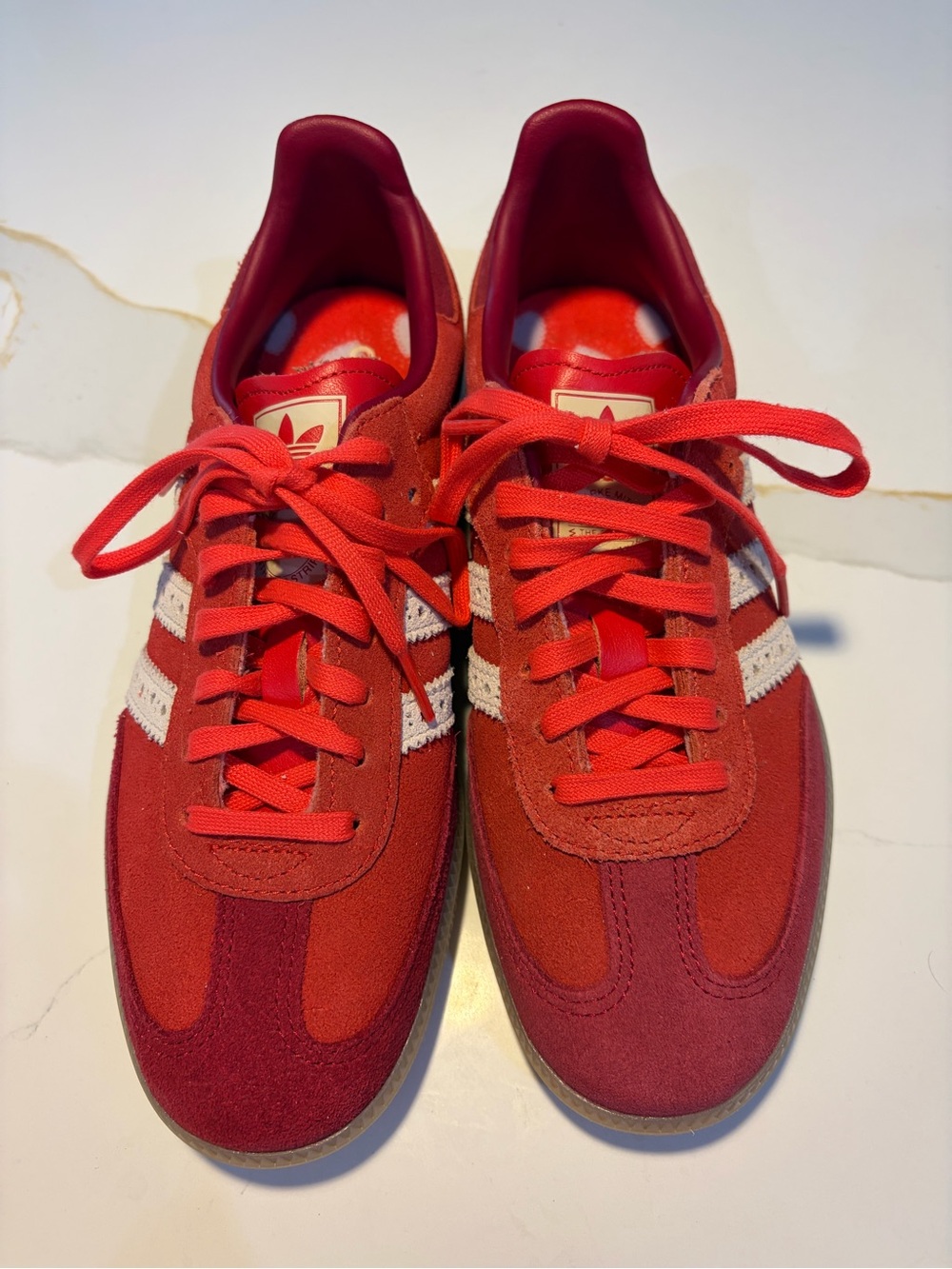 Adidas Samba Valentine’s limited edition Suede Sneakers Red & White 8 women - Picture 2 of 11